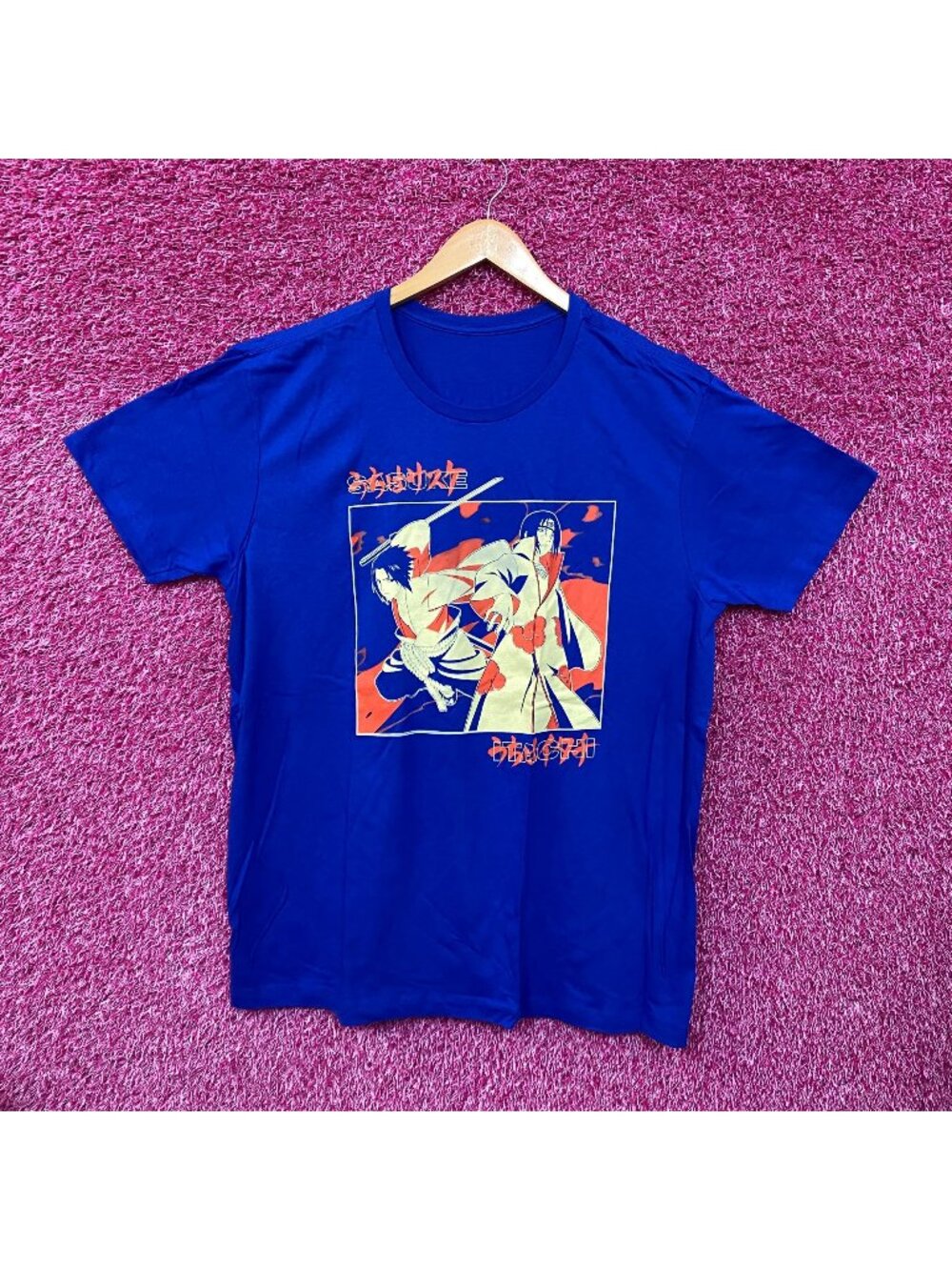 Naruto Sasuke Blue Anime Tshirt size Extra Large
